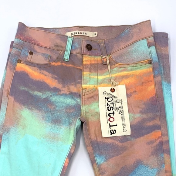 PISTOLA Multi Color Tye Dye Jeans - Picture 2 of 4